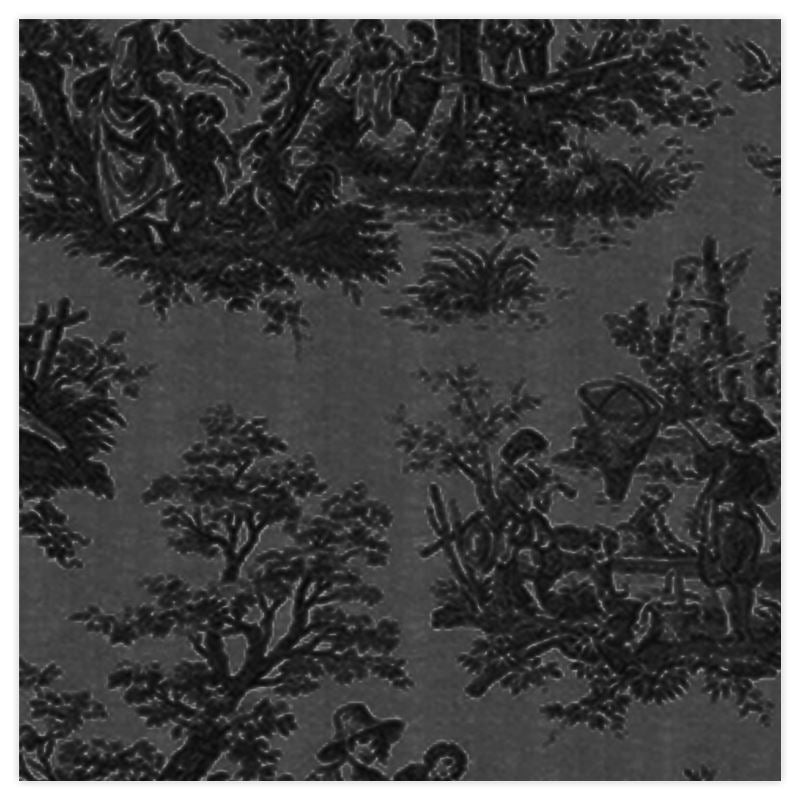 Mayfair Cheapskate Dark Grey Toile de Jouy Fabric