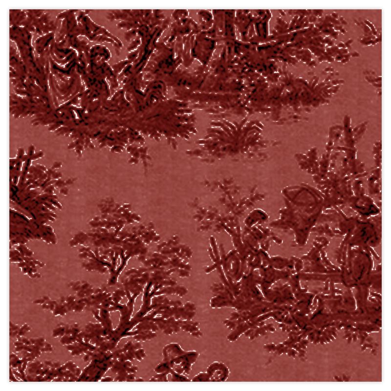 Mayfair Cheapskate Burgundy Toile de Jouy Fabric