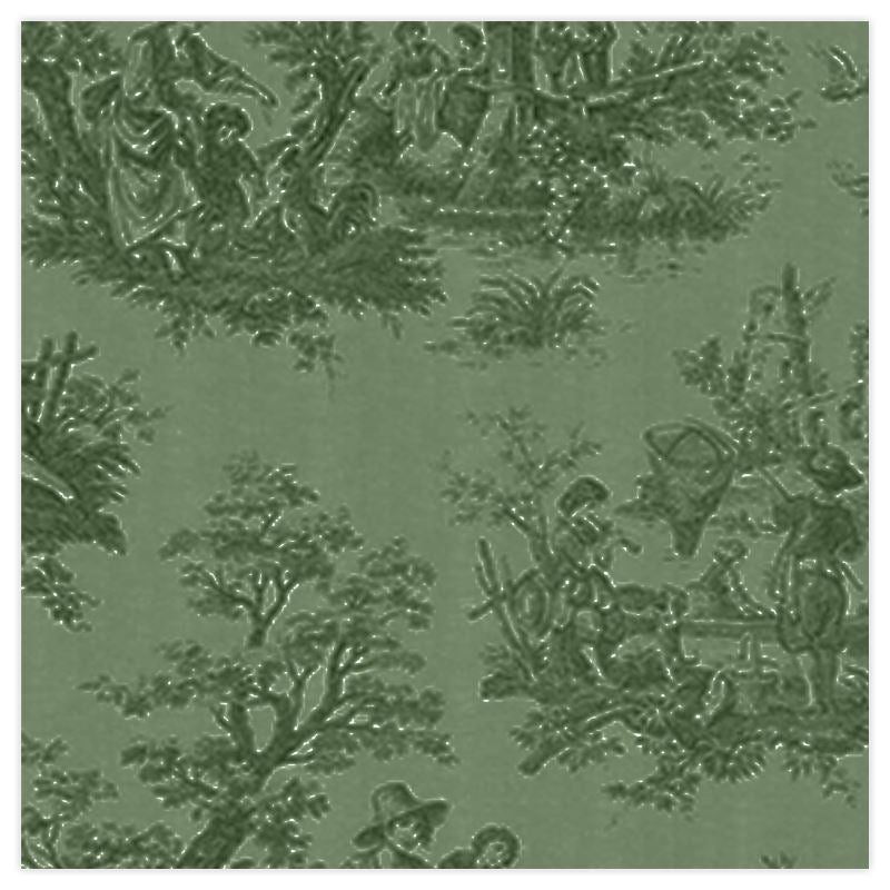Mayfair Cheapskate Sage Toile de Jouy Fabric