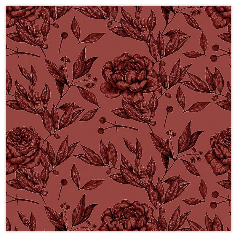 Mayfair Cheapskate Burgundy Floral Toile Fabric