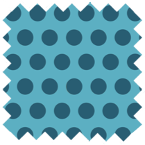 Mayfair Cheapskate Teal Polka Dot Fabric