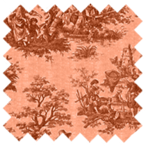 Mayfair Cheapskate Peach Toile de Jouy Fabric