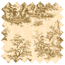 Mayfair Cheapskate Sand Toile de Jouy Fabric