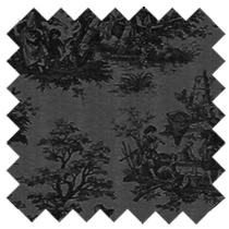 Mayfair Cheapskate Dark Grey Toile de Jouy Fabric