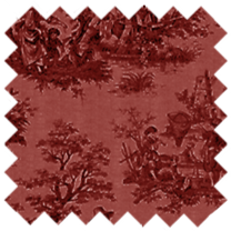 Mayfair Cheapskate Burgundy Toile de Jouy Fabric