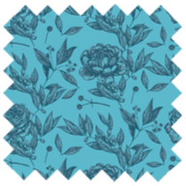 Mayfair Cheapskate Teal Floral Toile Fabric