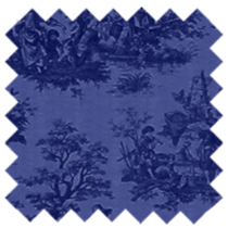 Mayfair Cheapskate Navy Toile de Jouy Fabric