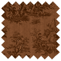 Mayfair Cheapskate Brown Toile de Jouy Fabric