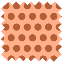 Mayfair Cheapskate Peach Polka Dot Fabric