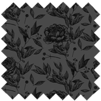 Mayfair Cheapskate Dark Grey Floral Toile Fabric