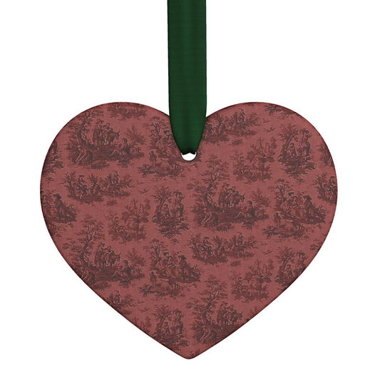 Toile de Jouy Heart Ornament
