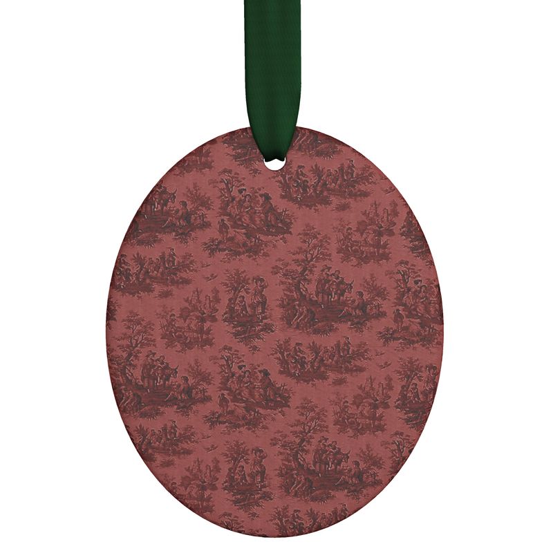 Toile de Jouy Oval Ornament
