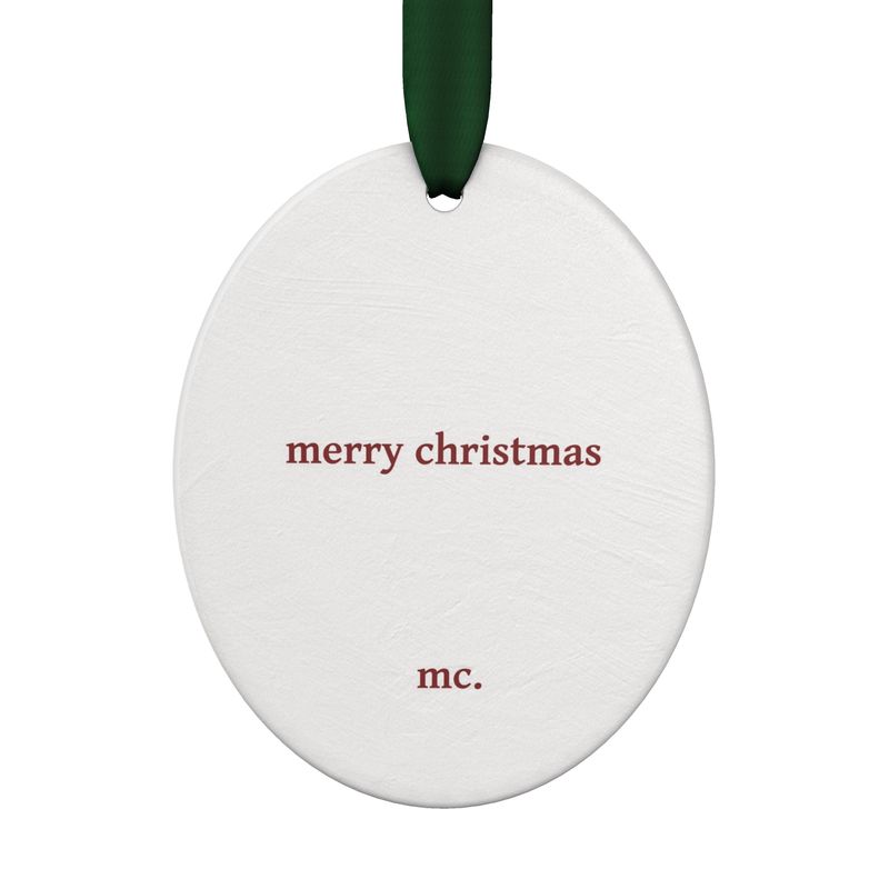 Toile de Jouy Oval Ornament