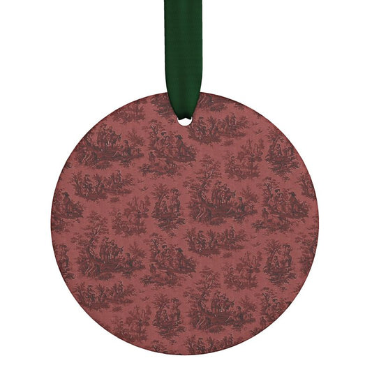 Toile de Jouy Circle Ornament