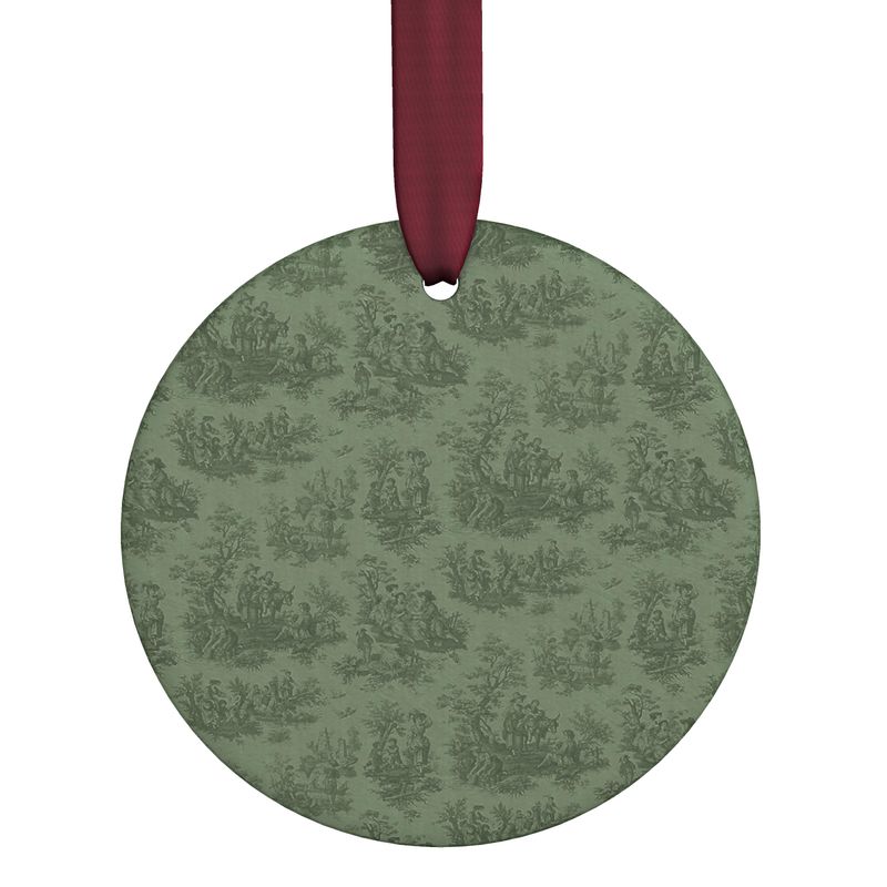 Toile de Jouy Circle Ornament