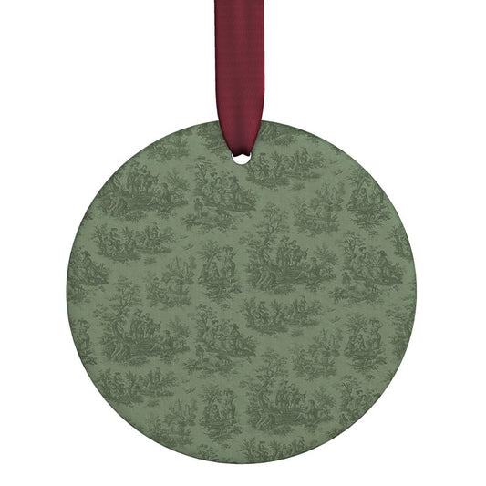 Toile de Jouy Circle Ornament