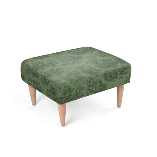 Toile de Jouy Ottoman Footstool
