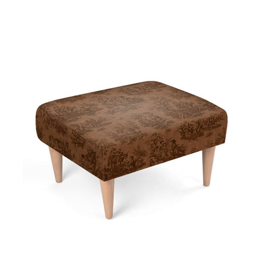 Toile de Jouy Ottoman Footstool