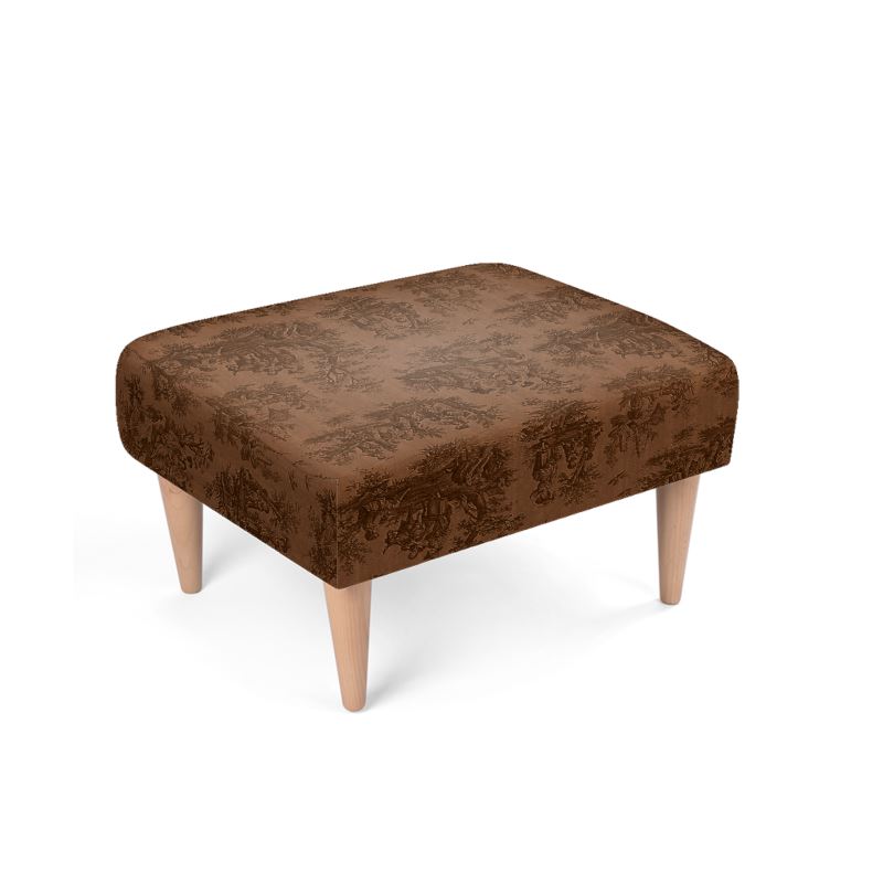 Toile de Jouy Ottoman Footstool