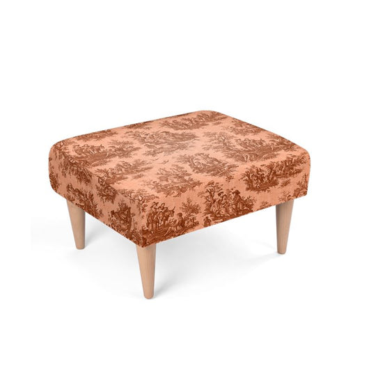 Toile de Jouy Ottoman Footstool
