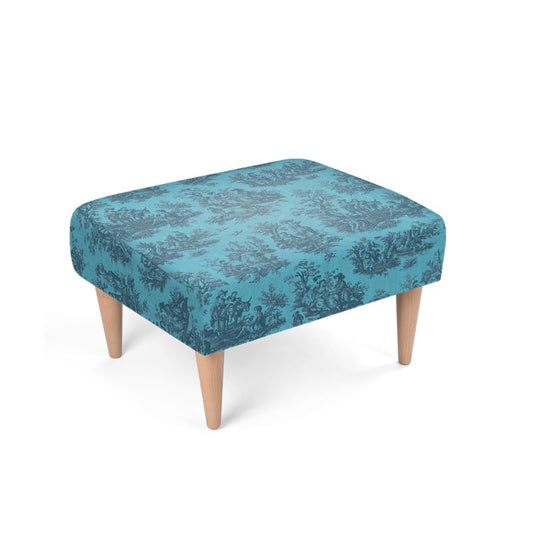 Toile de Jouy Ottoman Footstool