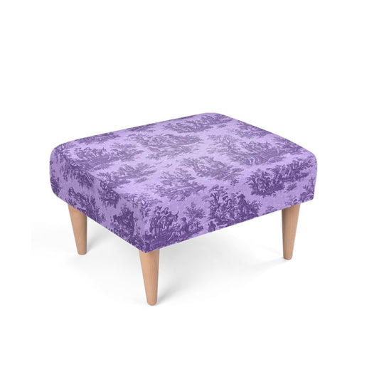 Toile de Jouy Ottoman Footstool