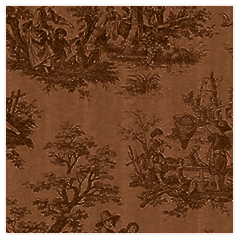 Mayfair Cheapskate Brown Toile de Jouy Fabric