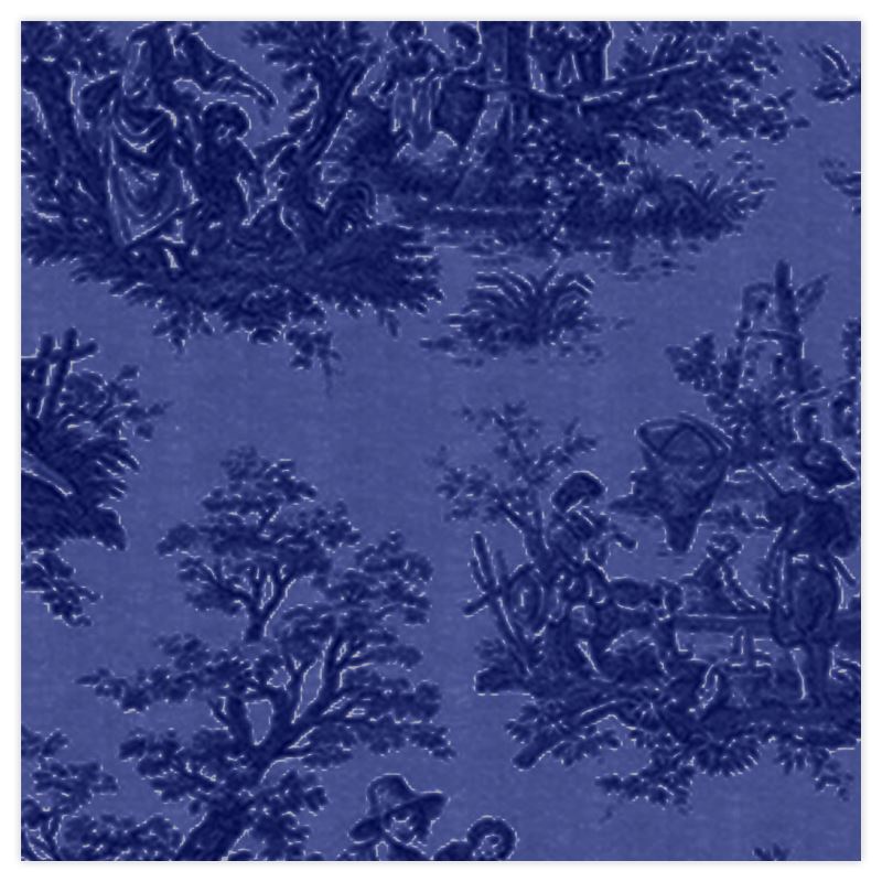 Mayfair Cheapskate Navy Toile de Jouy Fabric