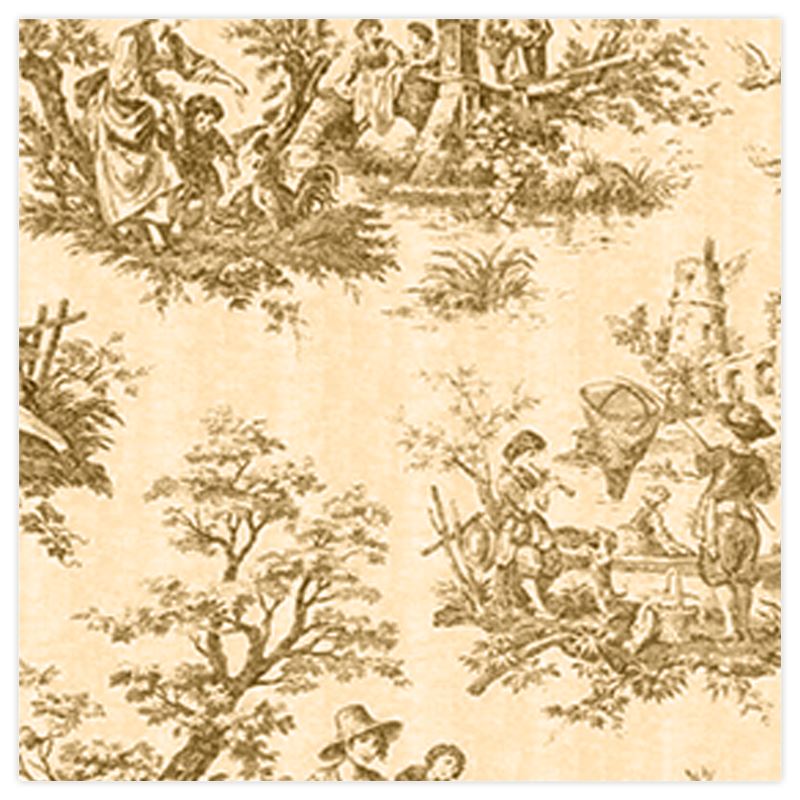 Mayfair Cheapskate Sand Toile de Jouy Fabric