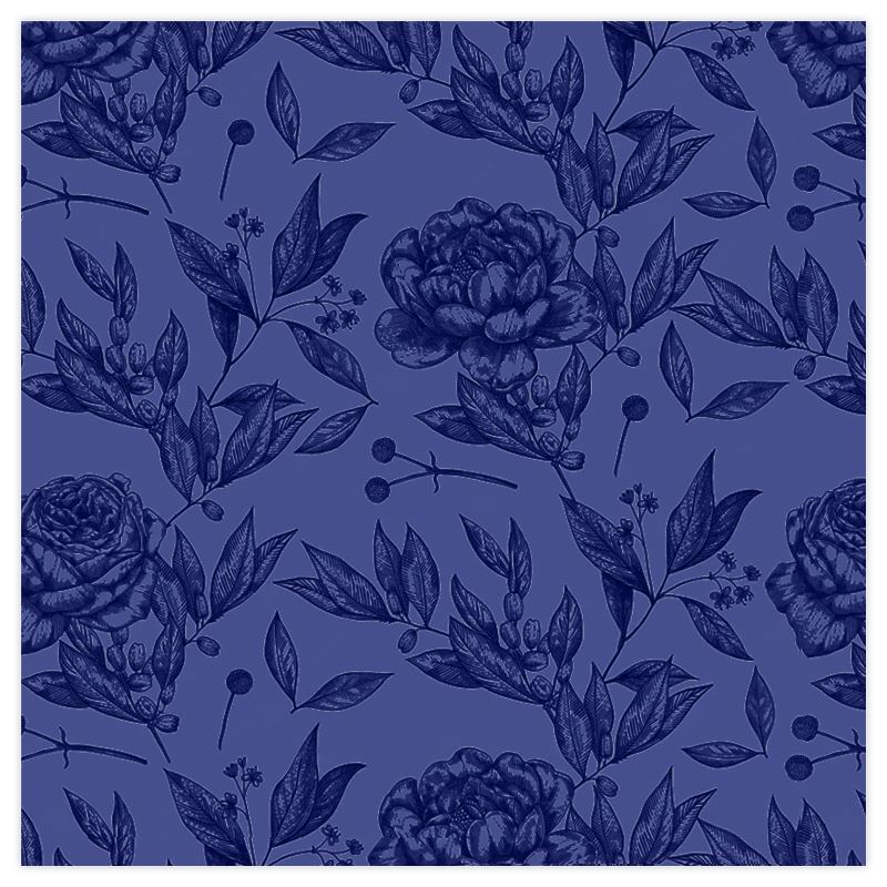 Mayfair Cheapskate Navy Floral Toile Fabric