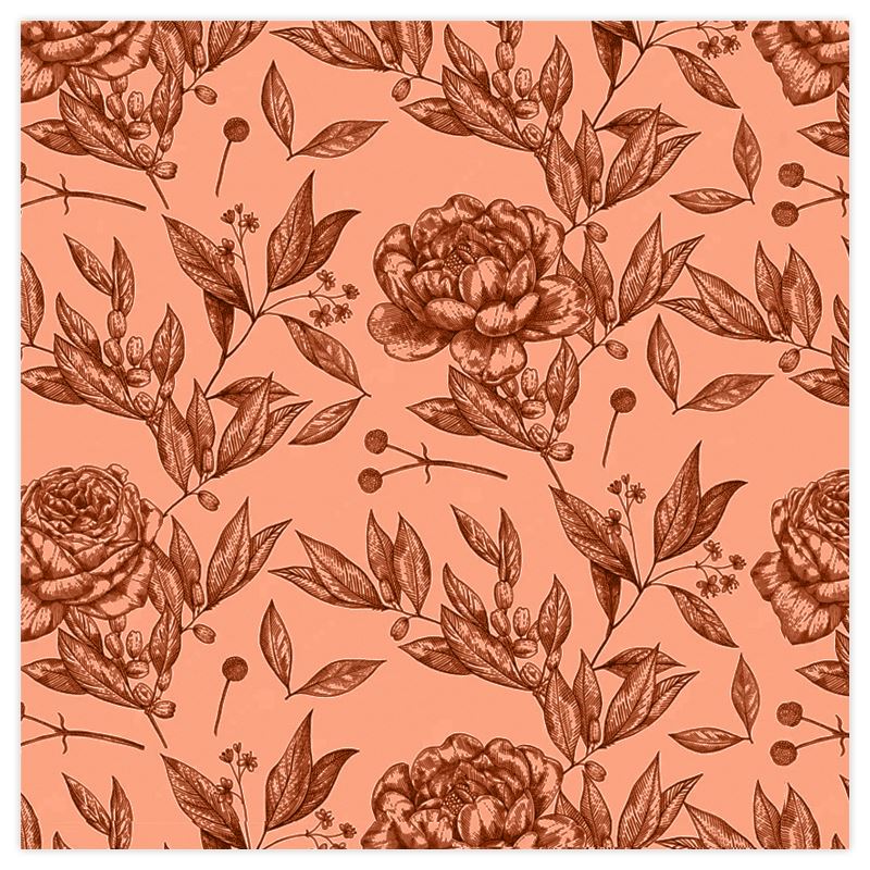 Mayfair Cheapskate Peach Floral Toile Fabric