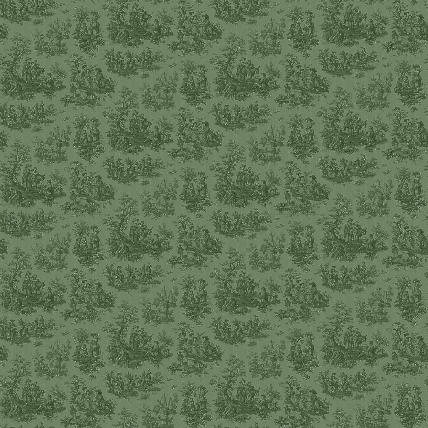 Mayfair Cheapskate Sage Toile de Jouy Fabric