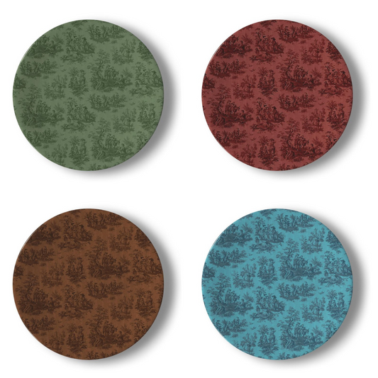 Signature Toile de Jouy China Plates | Set of 4