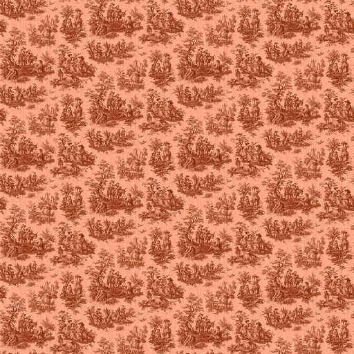 Mayfair Cheapskate Peach Toile de Jouy Fabric