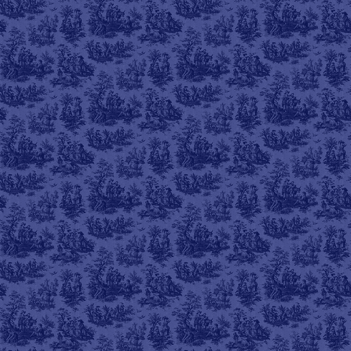 Mayfair Cheapskate Navy Toile de Jouy Fabric