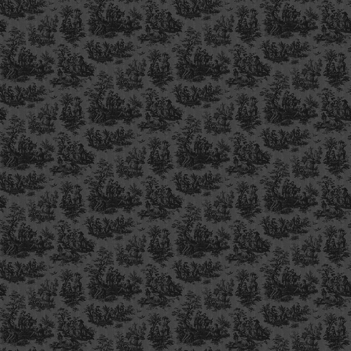 Mayfair Cheapskate Dark Grey Toile de Jouy Fabric