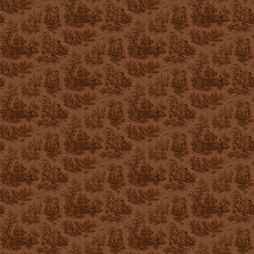 Mayfair Cheapskate Brown Toile de Jouy Fabric