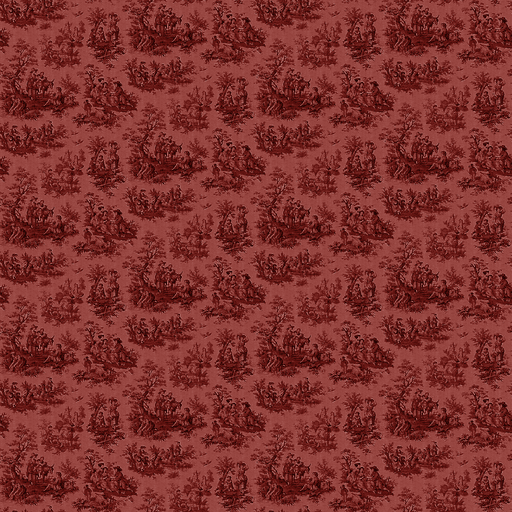 Mayfair Cheapskate Burgundy Toile de Jouy Fabric