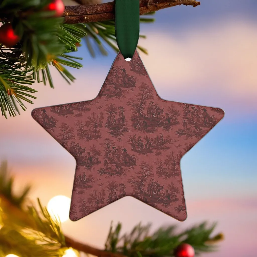 Toile de Jouy Star Ornament