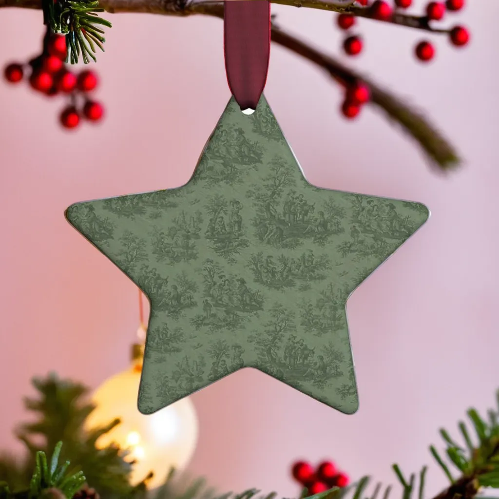Toile de Jouy Star Ornament